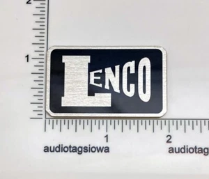 Lenco Badge Logo for Turntable Base Plinth - Custom Made Aluminum - Picture 1 of 5