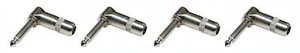 (4 PACK) SWITCHCRAFT 226 1/4" Mono Right Angle Cable Mount Plug - Solder Type - Picture 1 of 2