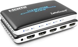 Zettaguard HDMI Splitter with multiple output options (2 or 4 outputs)-US seller