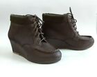 Clarks Booties Womens 11 Brown Wedge Ankle Boot Vogue Iris Nubuck Cushioned