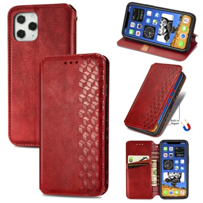 Flip Wallet Card Pocket Leather Case for iPhone 16E 14 15 17 Pro Max 16 11 12 7 - Image 1 of 4