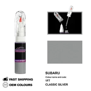 FOR SUBARU CLASSIC SILVER 1F7 Touch Up Paint Pen Brush Fix Kit Scratch Chip Set - Picture 1 of 8