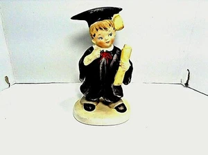 LEFTON 2791 GRADUATE FIGURINE BOY PORCELAIN HAND-PAINTED 5" JAPAN 1960'S VTG - Picture 1 of 5