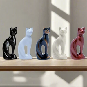Royal Rapture Katze Figur Haustier Urne für Asche bezaubernd Metalllegierung Beerdigung - Bild 1 von 7