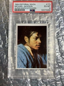 1984 Super Exito Editorial Maga Michael Jackson Sticker #173 PSA 6 - Bild 1 von 2