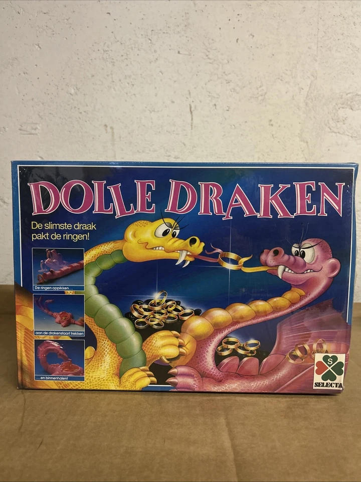 NOS 1991 Selecta Dolle Draken (Crazy Dragons) Kids Game Factory Sealed *RARE* - Image 1 of 4