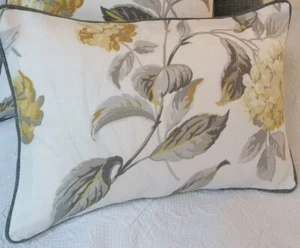 12 "x18" cushion cover laura ashley fabric print camomile hydrangea  piped  - Picture 1 of 2