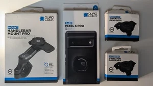 Quad Lock Pixel 6 Pro Handlebar Mount Pro + 2x Vibration Dampener for Motorcycle - Zdjęcie 1 z 2