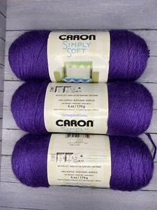Caron Simply Soft Garn lila 3 Stränge 6oz - Bild 1 von 1