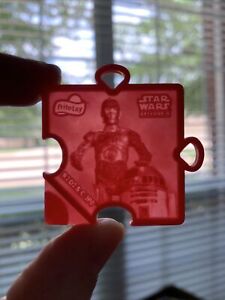 Pièce de puzzle Star Wars Frito Lay C-3PO et R2-D2 rouge