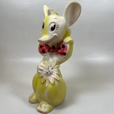Vintage Rubber Toy Squeaker 1965 Mouse BABY WORLD Co 9" West Germany - Image 1 of 4