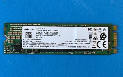 Micron 1100 256 GB M.2 2280 80mm SSD DRIVE OPAL2 SED MTFDDAV256TBN-1AR15ABHA - Image 1 of 3