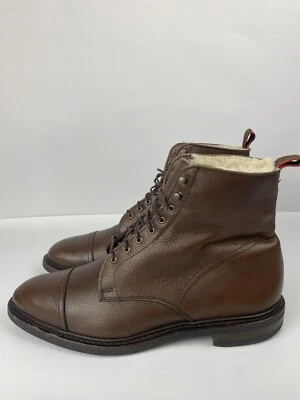 Botas Allen Edmonds First Avenue Shearling forradas de couro marrom 10,5 E - Imagem 1 de 4