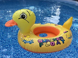 Yellow duck baby toddler kids Swimming inflatable pool floats raft Tube ring Toy - Picture 1 of 26