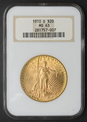 1910-D Saint Gaudens Fatty Holder NGC MS63 Gold Double Eagle - COINGIANTS Cover