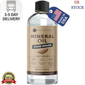 Kate Naturals Mineral Oil for Wood Cutting Board, Butcher Block, and Knife. Food - Picture 1 of 7