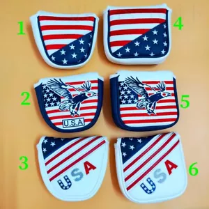 USA Flagge Golf Putter Abdeckung Quadratischer Hammer Magnetische PU Kopfabdeckung für Golf Putter - Bild 1 von 5