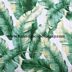 Tropical Palm Trees Leaves FULL/QUEEN QUILT TOMMY BAHAMA No Shams - Picture 1 of 7