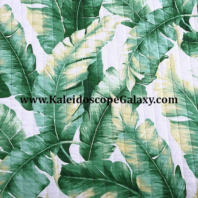 Tropical Palm Trees Leaves FULL/QUEEN QUILT TOMMY BAHAMA  No Shams - Image 1 of 4