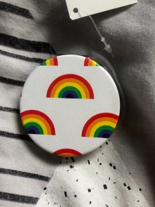 Rainbow Compact Mirror, Folding Pocket Purse, Somewhere Leatherette, Pride LGBT - Picture 1 of 3