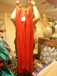 Pink Stitch Sz 2 Long Flowy Red Maxi Dress NWT - Picture 1 of 5