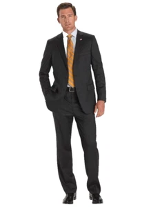 Brooks Brothers Fitzgerald Mens Suit 100% Wool 1818 Gray Wool Size 40 L - Picture 1 of 24