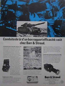5/1982 PUB BARR & STROUD VISEE CHAR TANK CAMERA THERMIQUE CONDUITE TIR FRENCH AD - Imagen 1 de 1