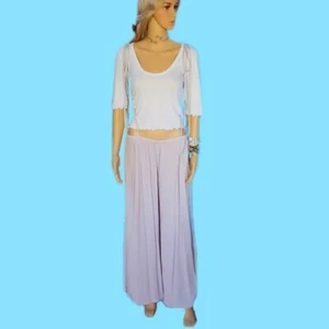 NEW! Womens And1 M/L flare leg purple jumpsuit pants - Picture 1 of 5