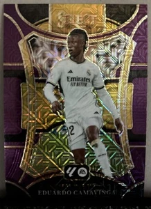 2023-24 Panini Select La Liga Eduardo Camavinga Purple Mojo Prizm Real Madrid - Picture 1 of 18