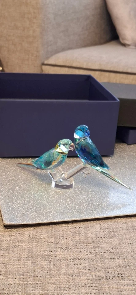 Swarovski Parakeet Couple Fife and Fifer Birds (5577124) - Image 1 of 1