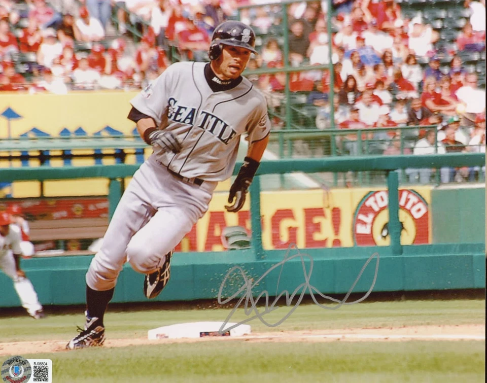 Foto de béisbol Ichiro Suzuki HOF 8x10 Seattle Mariners AUTO BAS holograma Foto 1 de 1
