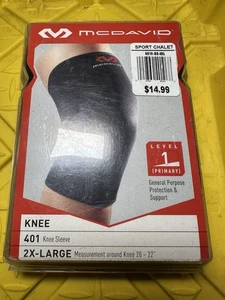 Neoprene Knee Sleeve McDavid HyperBlend Adult-2XL Black MD401-01-35 (43) - Picture 1 of 5