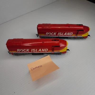 2 locomotoras Tyco HO Rock Island motor y maniquí nariz de tiburón sin probar Foto 1 de 4