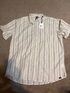 Camisa Prana Groveland Abotonada Cove Rayas Tejida Para Hombre Calce Ajustado Talla XL NUEVA CON ETIQUETAS - Imagen 1 de 5