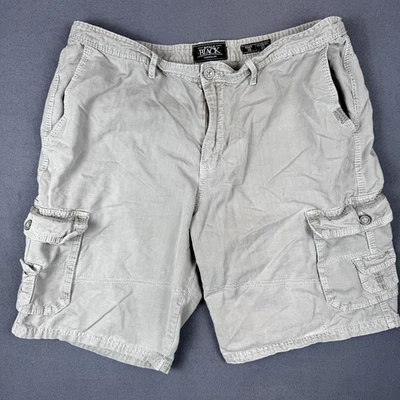 Pantalones Cortos de Carga Vintage Hebilla Negros Para Hombre 38 Gris Ajuste Atlético Brantley Envejecido Foto 1 de 4