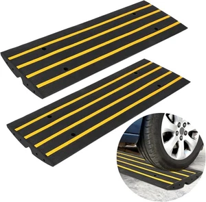 Paquete de 2 bordillos de entrada de 48"" para rampas, rampa de entrada rampa pendiente de coche para carga - Imagen 1 de 7