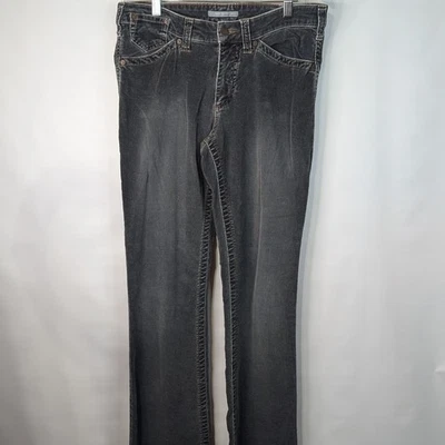 Pantalones de pana para mujer Apt 9 gris carbón talla 6 pierna recta Foto 1 de 4