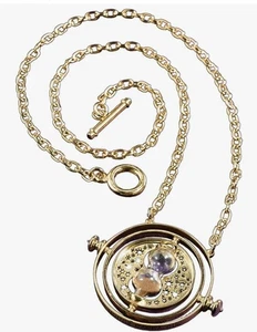 Harry Potter Time Turner Noble Collection Gold Plated Prop Replica - 20" Chain - Picture 1 of 16