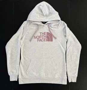 The North Face Light Gray Pink Sweatshirt Hoodie Pullover Womens Size Medium - Picture 1 of 7