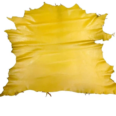 Amarillo Real 100% Piel de Cordero Cuero Suave Piel Oveja Cordero Napa 6 Sq. Ft+ Foto 1 de 4