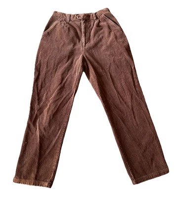 Pantalones de pana para mujer Northern Reflections tiro alto pierna cónica marrón 10 Foto 1 de 4