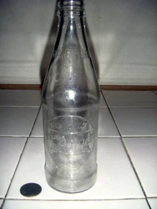 embossed Dr Pepper 10 2 4 bottle textured glass clear-C - Picture 1 of 1