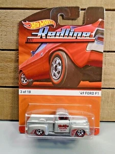HOT WHEELS REDLINE 1:64 DIE CAST 1949 49 FORD F1 PICK UP TRUCK REDLINE SALVAGE - Picture 1 of 1