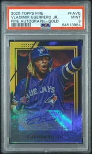 2020 Vladimir Guerrero Jr. Topps Fire Gold Auto /10 PSA 9 (POP 1) - Picture 1 of 2