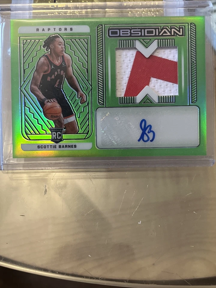 2021-22 Panini Obsidian-Rookie JerseyAutograph ElectricEtch Scottie Barnes /25   - Image 1 of 1