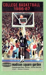 Madison Square Garden ~ 1986-87 College Basketball Spielplan ~ KOSTENLOSER VERSAND - Bild 1 von 1