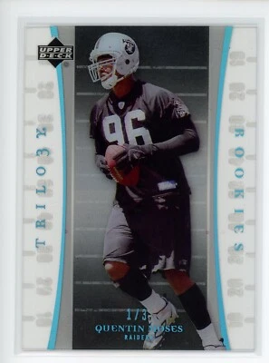 2007 Upper Deck Trilogy Platinum #171 Quentin Moses RC Raiders /3 - Image 1 of 3