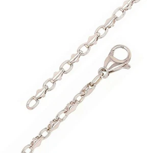 10k White Gold Handmade Fashion Link Bracelet 8.5" 4mm 9.7 grams - Picture 1 of 4
