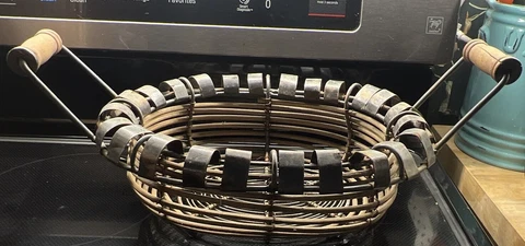 Antique Oval Wire Basket Cover