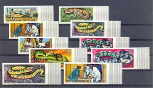 REP GUINEE MI# 425/34 IMPERF -SNAKES - ** MNH VF - Picture 1 of 1